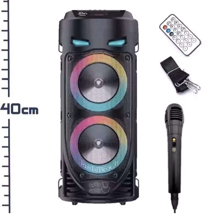 اسپیکر بلوتوثی اسپیکر شارژی ZQS دوبل باند دارای ریموت کنترل راه دور میکروفون و رقص نور زیبا  با حجم صدای بالا