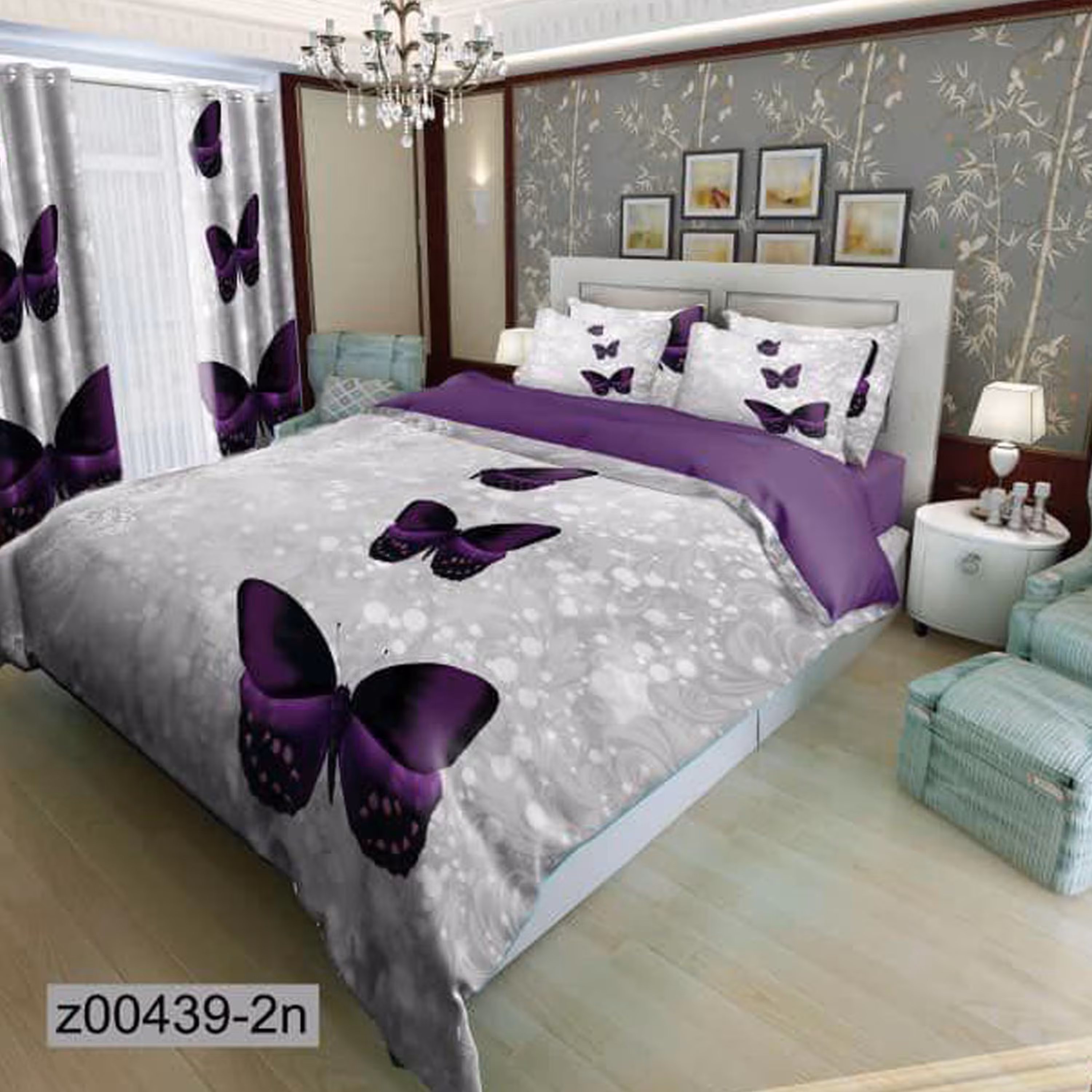 سرویس روتختی 2 نفره تنسل چاپی برندترک لند(Turk Land) z 439
