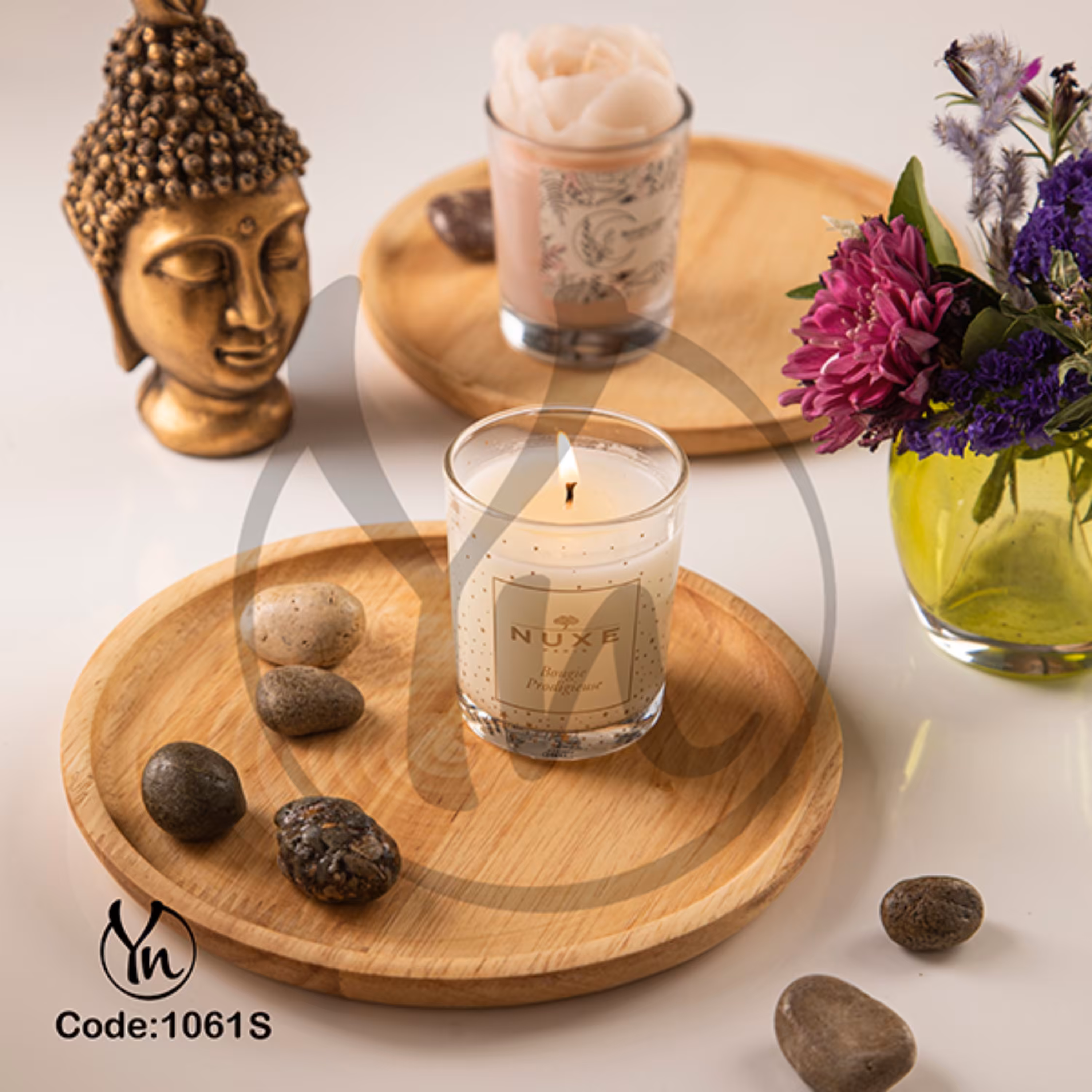 پیش دستی گرد جفتی - 2 عددی (چوب رابروود)