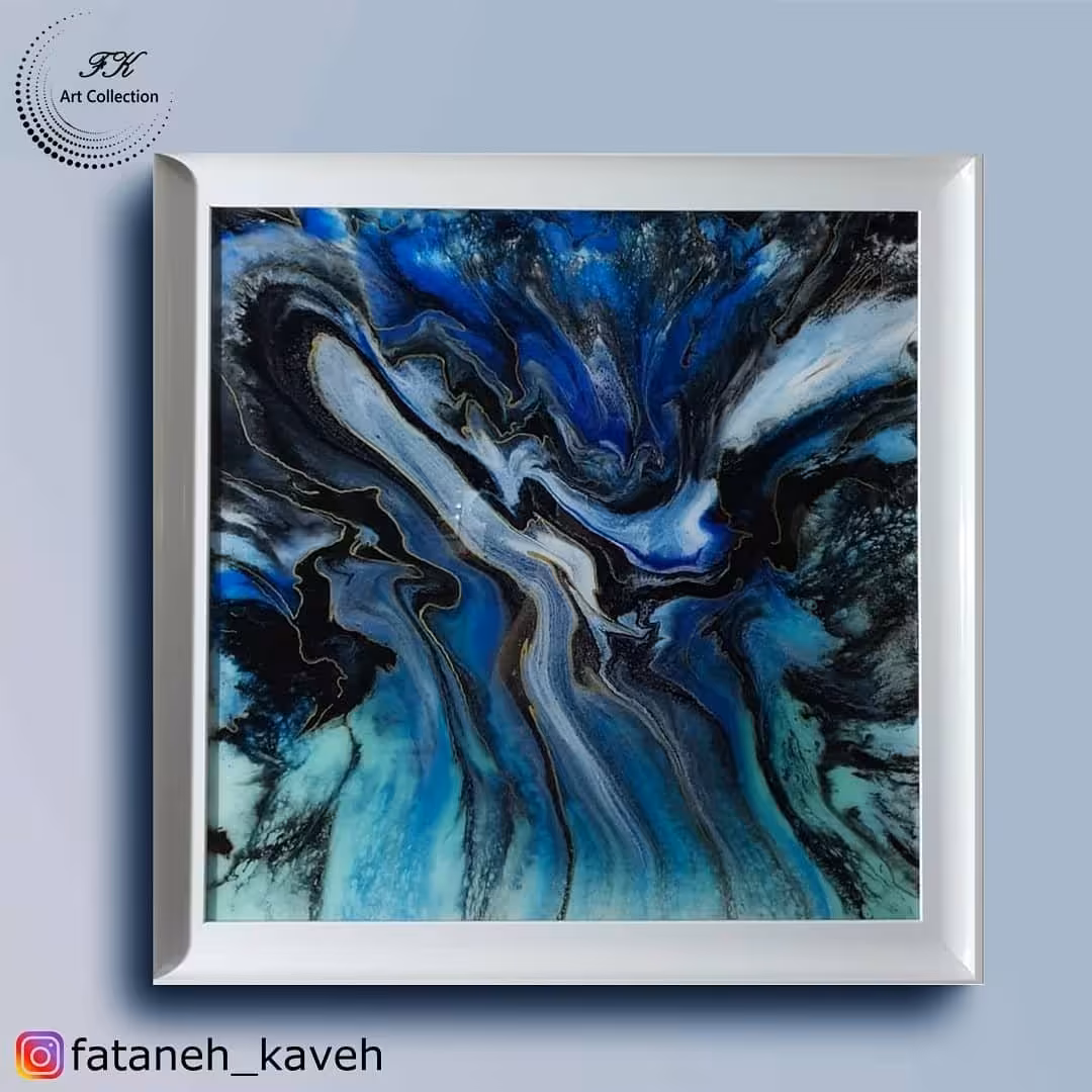 تابلو نقاشی رزین آبستره( آبی طغیانگر ) 
ابعاد : 68*68 cm
رنگ : سفید -آبی
سبک : نقاشی رزین آبستره روی بوم