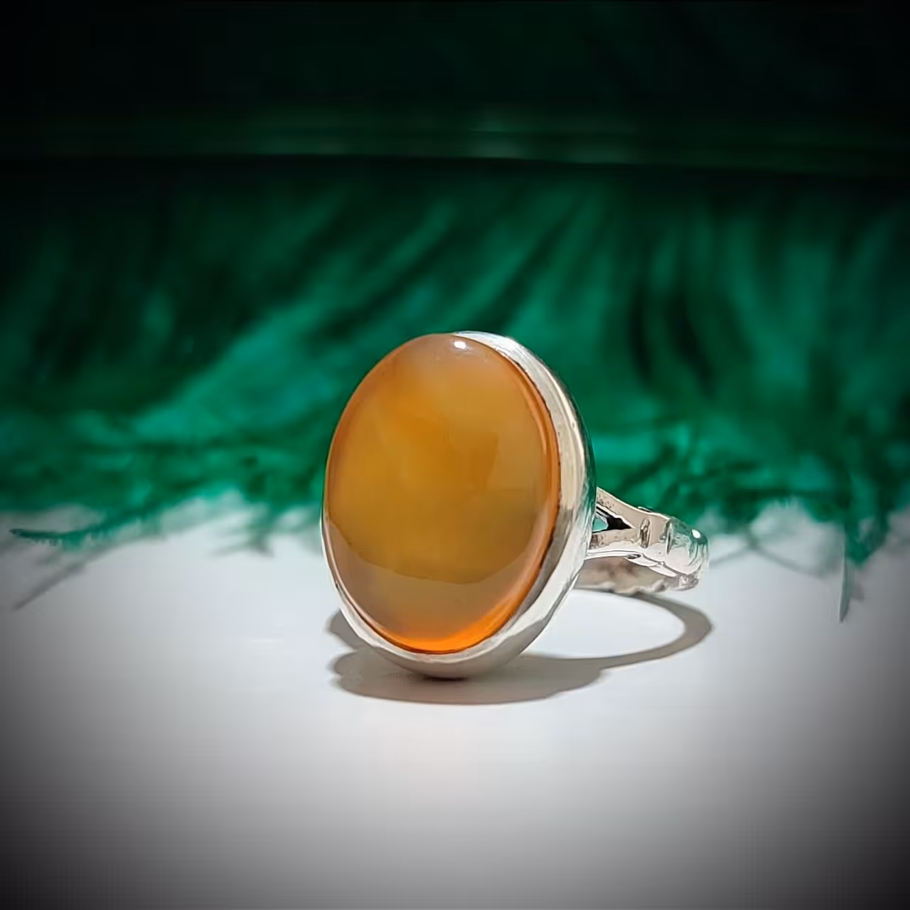 انگشتر عقیق پرتقالی 