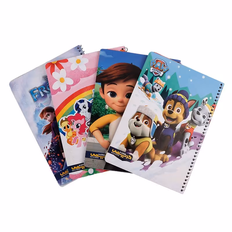 دفتر رنگ آمیزی سیمی 50 برگ طرح کارتونی کریمی