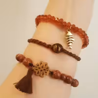 ست دستبند قهوه ای