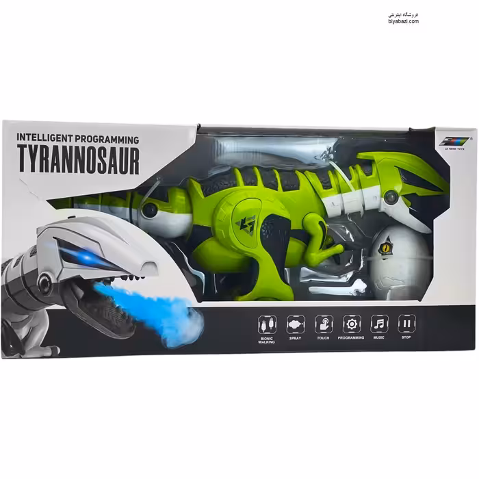 اسباب بازی ربات دایناسور موزیکال کنترل تخم مرغی بخار ده