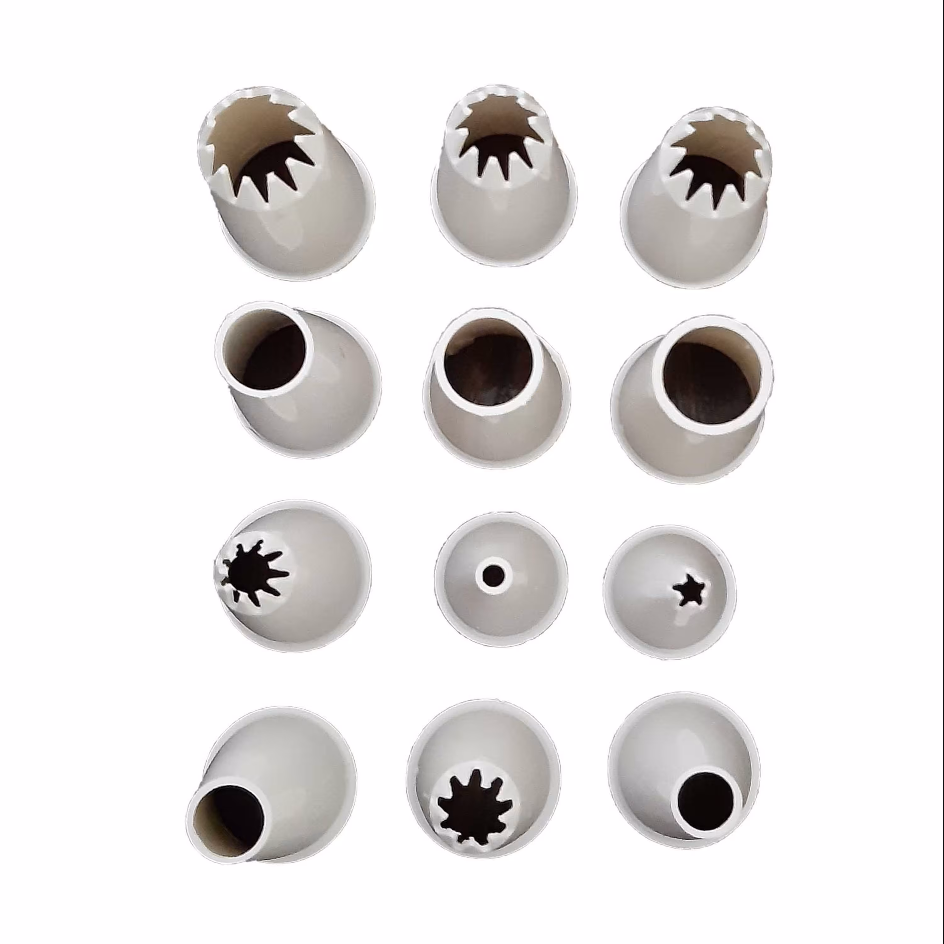 ماسوره شیرینی پزی خامه زنی و بامیه مجموعه 12 عددی پلاستیکی اعلا