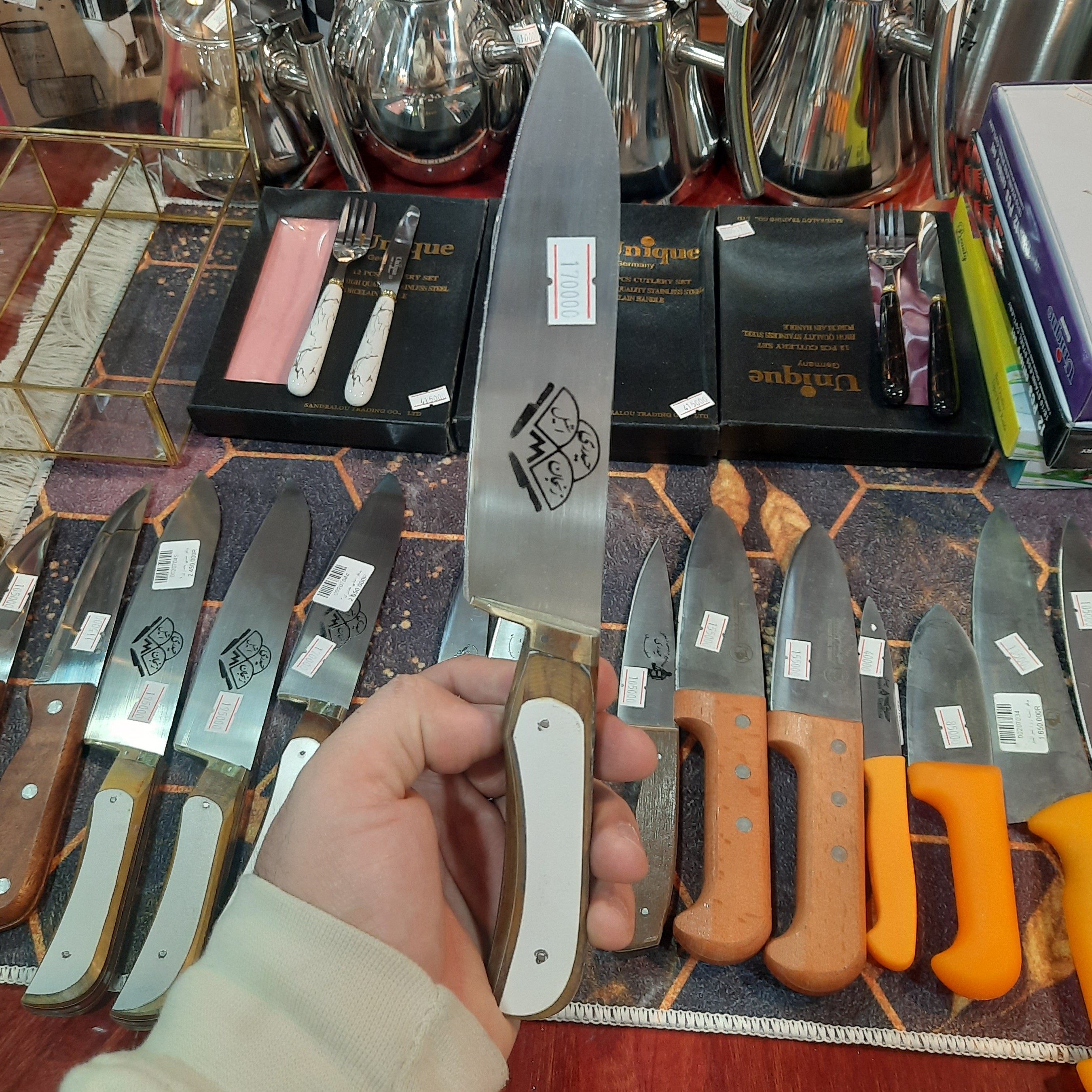 چاقو دسته حیدری زنجان تیغه 15 سانت