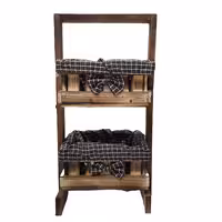 جا سیب زمینی پیاز چوبی ضخیم دو طبقه  مربع