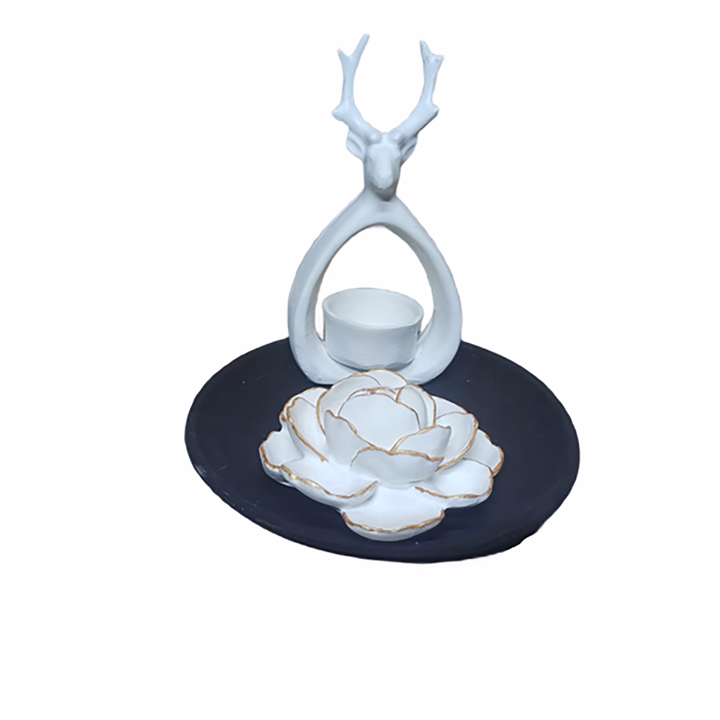 سینی جاعودی گل و جاوارمر طرح گوزن کد 217