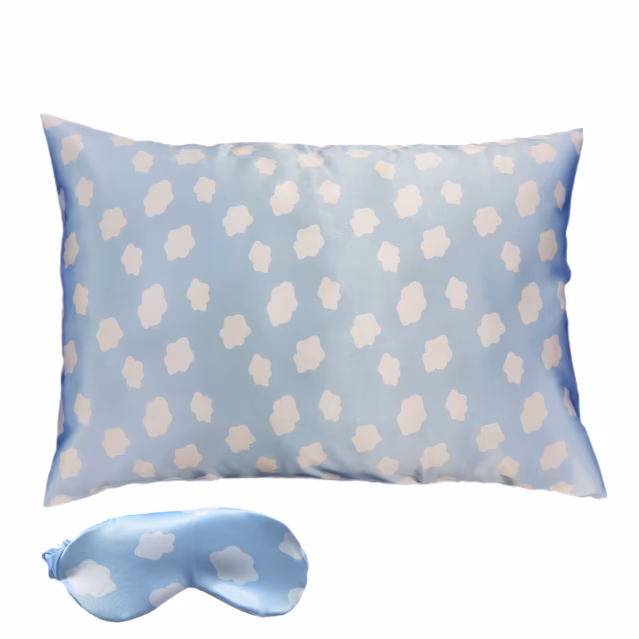 رو بالشی مدل ساتن ابریشم طرح ابر به همراه چشم بند