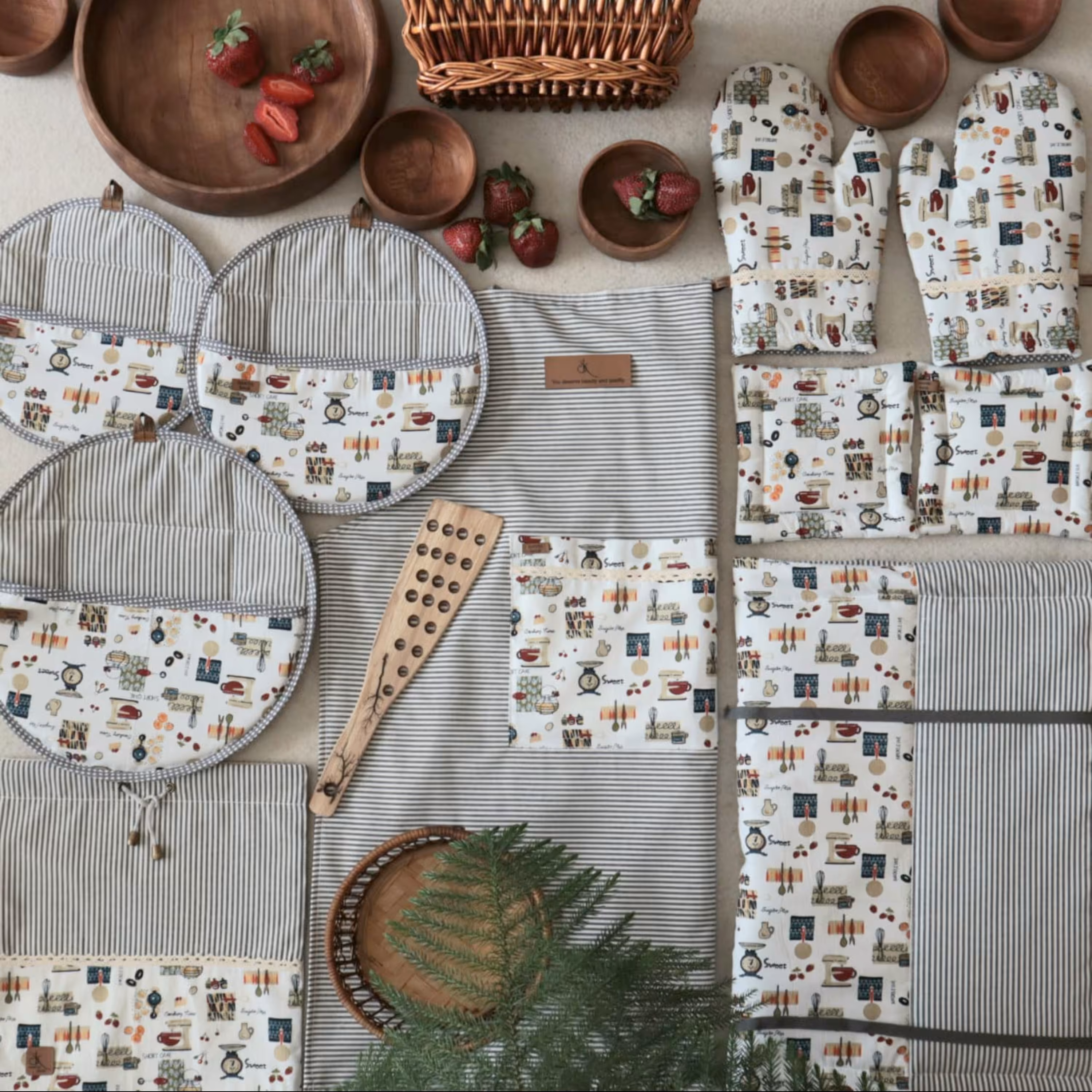 ست آشپزخانه  11پارچه kitchen نخی نسوز