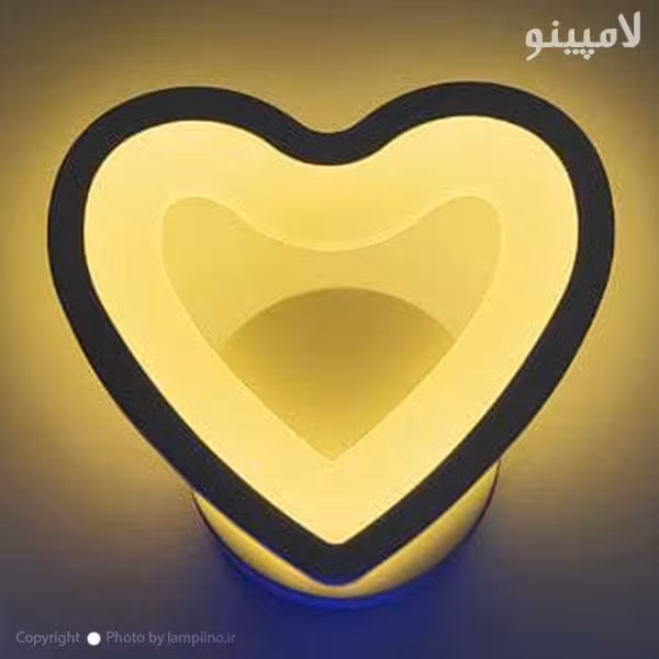 شبخواب دیواری ال ای دی طرح قلب آفتابی
