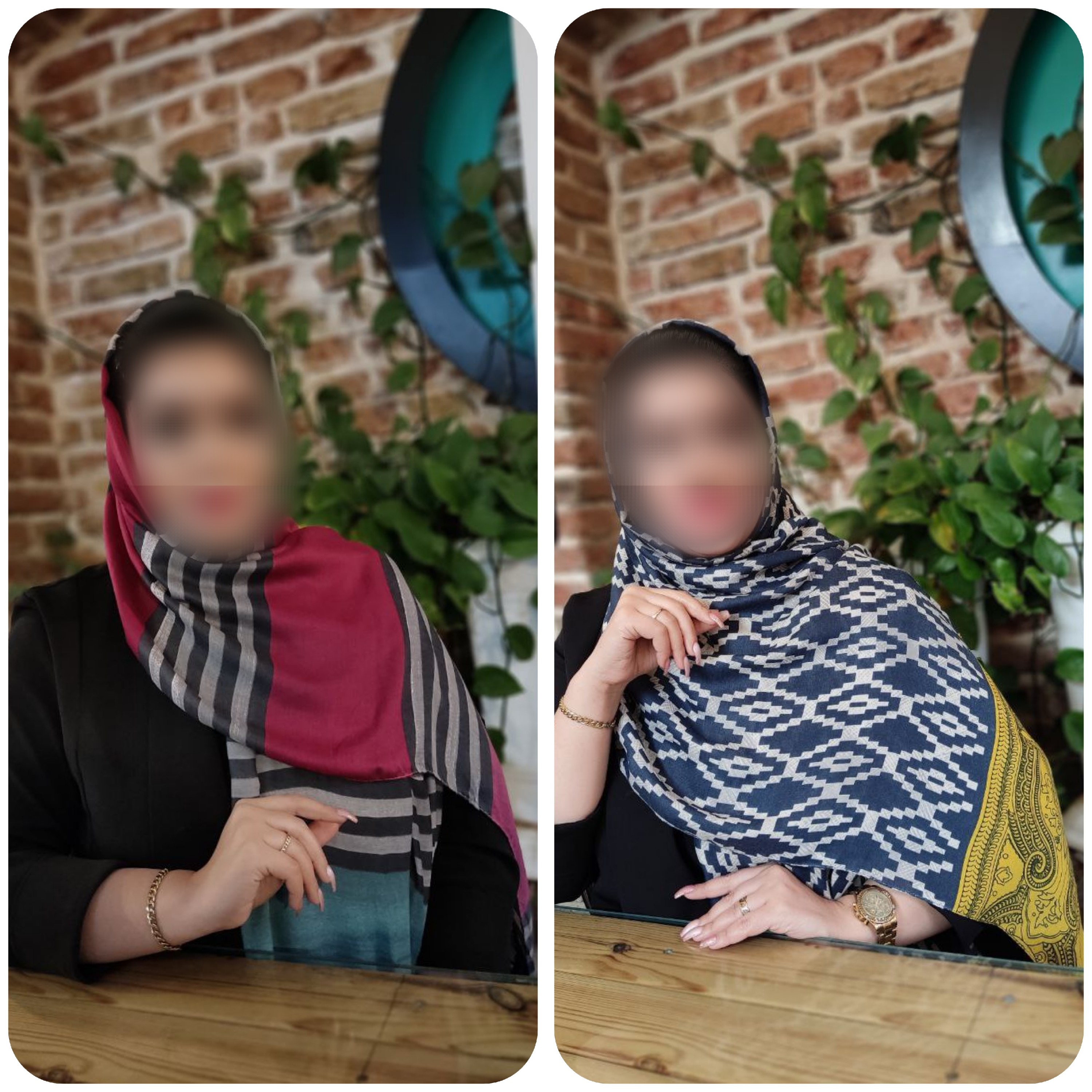 شال نخ پنبه منگوله دار عیدانه