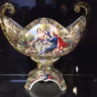 کشکول آجیل خوری یا میوه خوری طرح لیلی مجنون سبز آنیل 30و35 سایز متوسط ارسال همه شهرها پسکرایه 