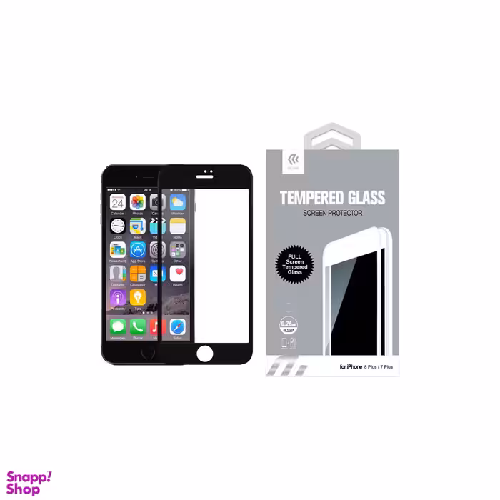 محافظ صفحه نمایش شیشه ای دیویا (De via) مدل Full Glue Tempered مناسب موبایل اپل iPhone 8 پلاس / 7 پلاس