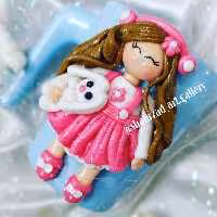 ماگ عروسکی دختر هدصورتی 