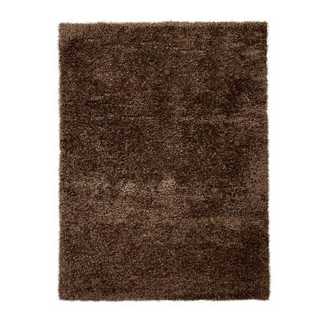 فرش شگی فلوکات قهوه ای تیره (1 در 1.5)