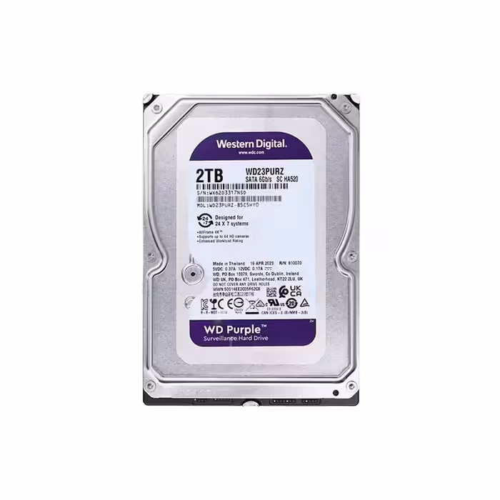 هارد اینترنال وسترن دیجیتال مدل Purple WD10PURZ با ظرفیت 1 ترابایت - بنفش