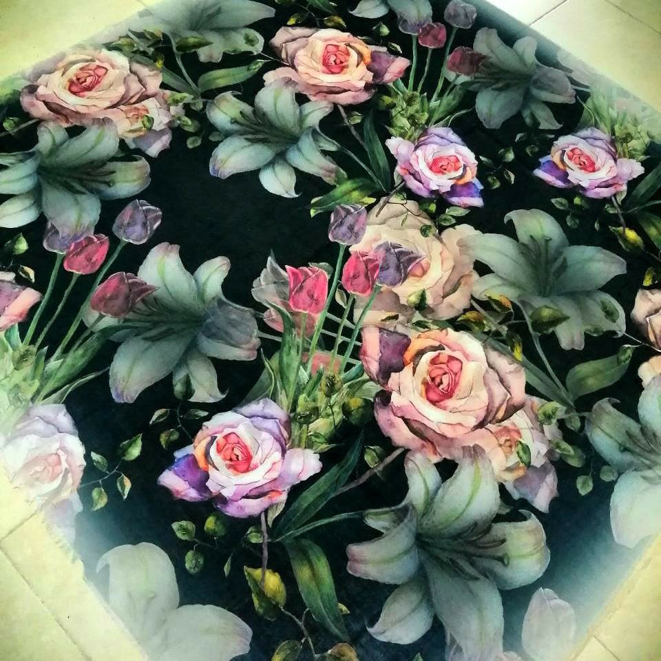 روسری نخی باغ گل(ارسال رایگان)
قواره 140
