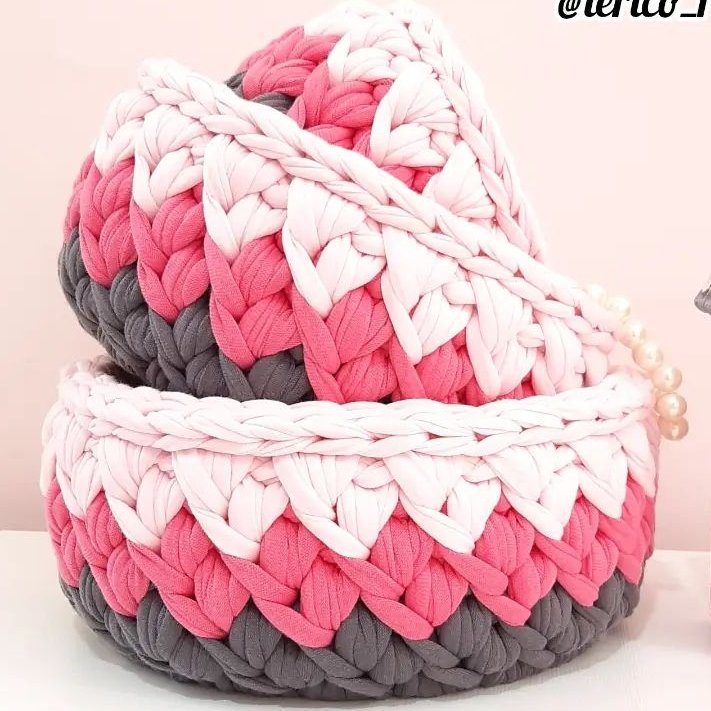 سبدنظم دهنده تریکو صورتی