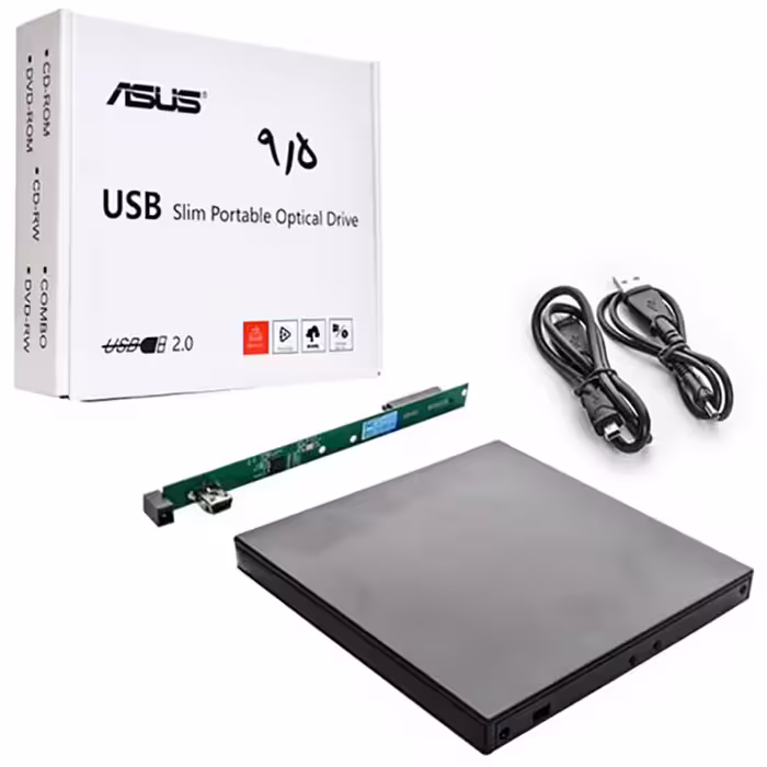 باکس باریک DVD رایتر اینترنال به اکسترنال کارتن ایسوس USB2 9.5 mm