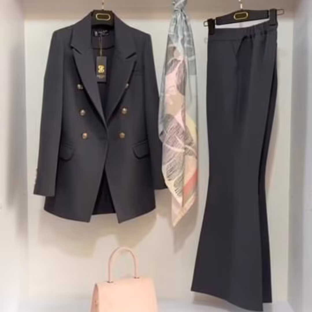 کت شلوار مازراتی با شلوار دمپا قد بلند بسیار با کیفیت یقه بلیزر