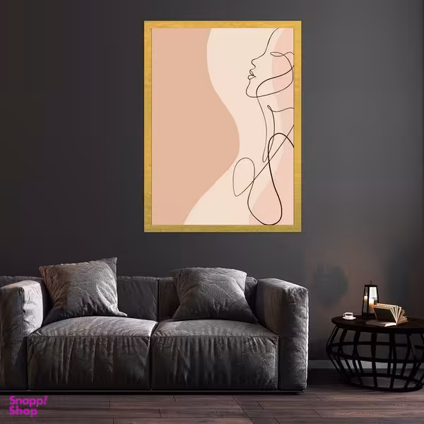 تابلو بکلیت طرح نقاشی مدرن مینیمال مدل قاب شاسی T-S9932