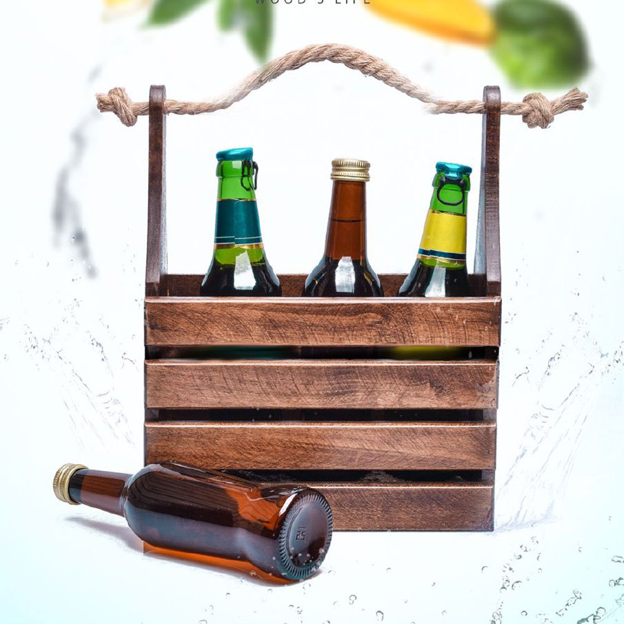 جا بطری چوبی