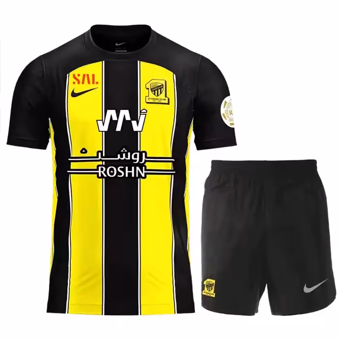 کیت اول الاتحاد عربستان 2024 ست پیراهن شورت با لوگوی دوختی و تایلندی