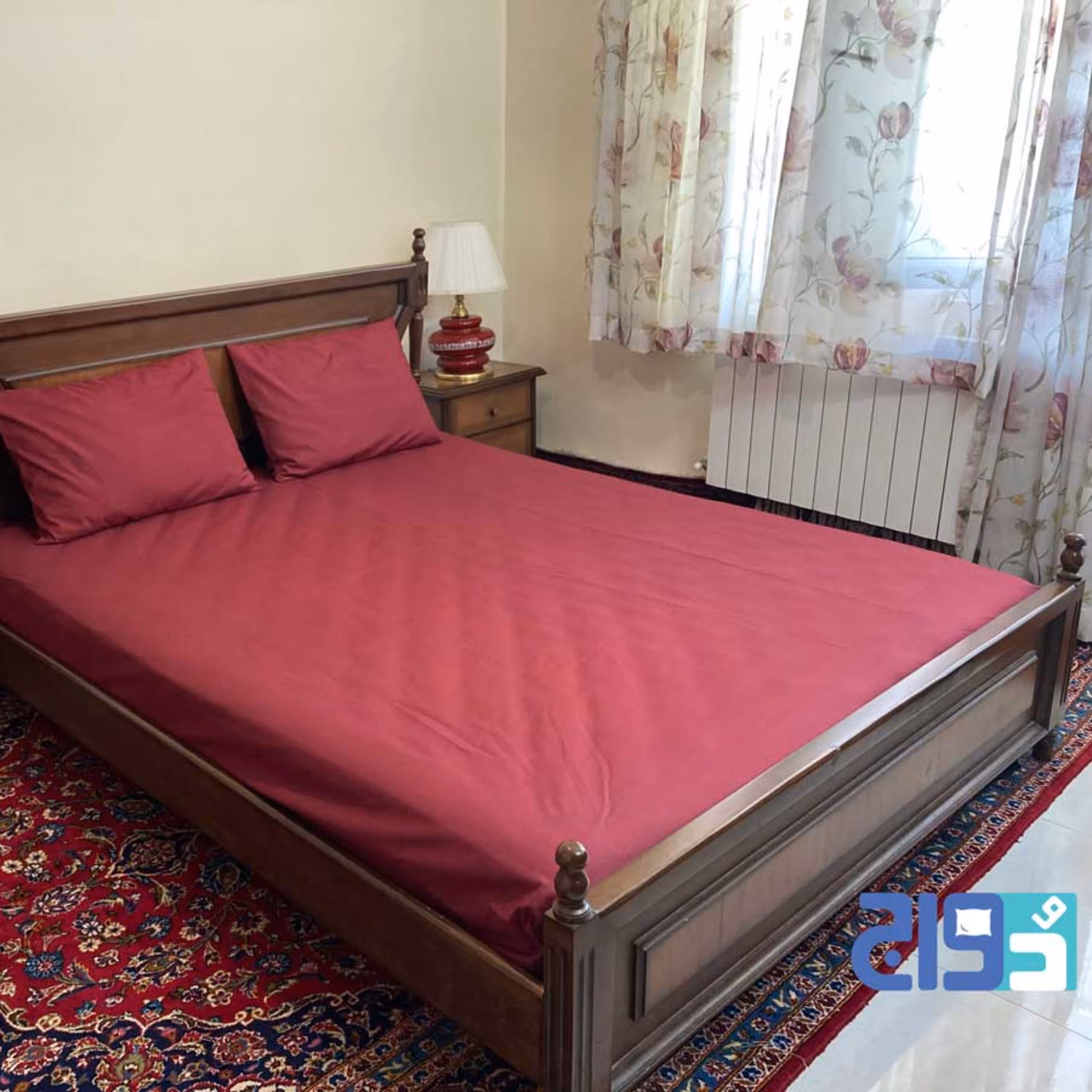 روتختی کشدار تترون ساده 2 نفره عرض 160 (رنگ زرشکی)
