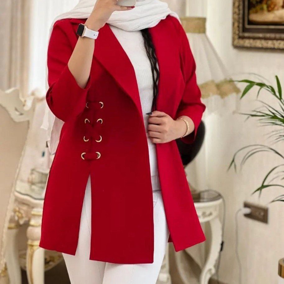 مانتو کتی زنانه مدل بندی جنس مازراتی ارسال رایگان