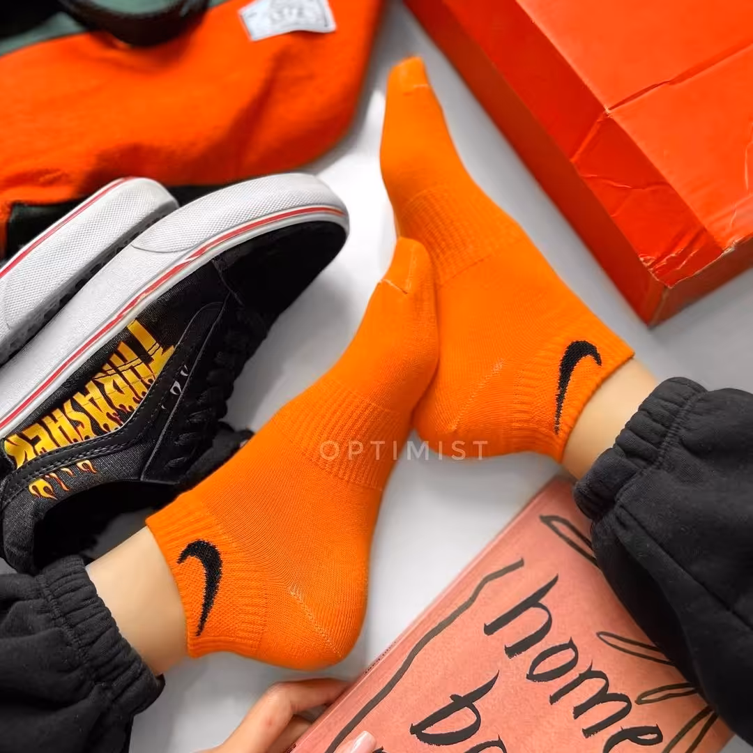 جوراب نایک نارنجی مچی نخ پنبه فری سایز 