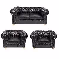 مبل اداری پارسین مدل چستر گلمیخ پایه طلایی ست چهار نفره