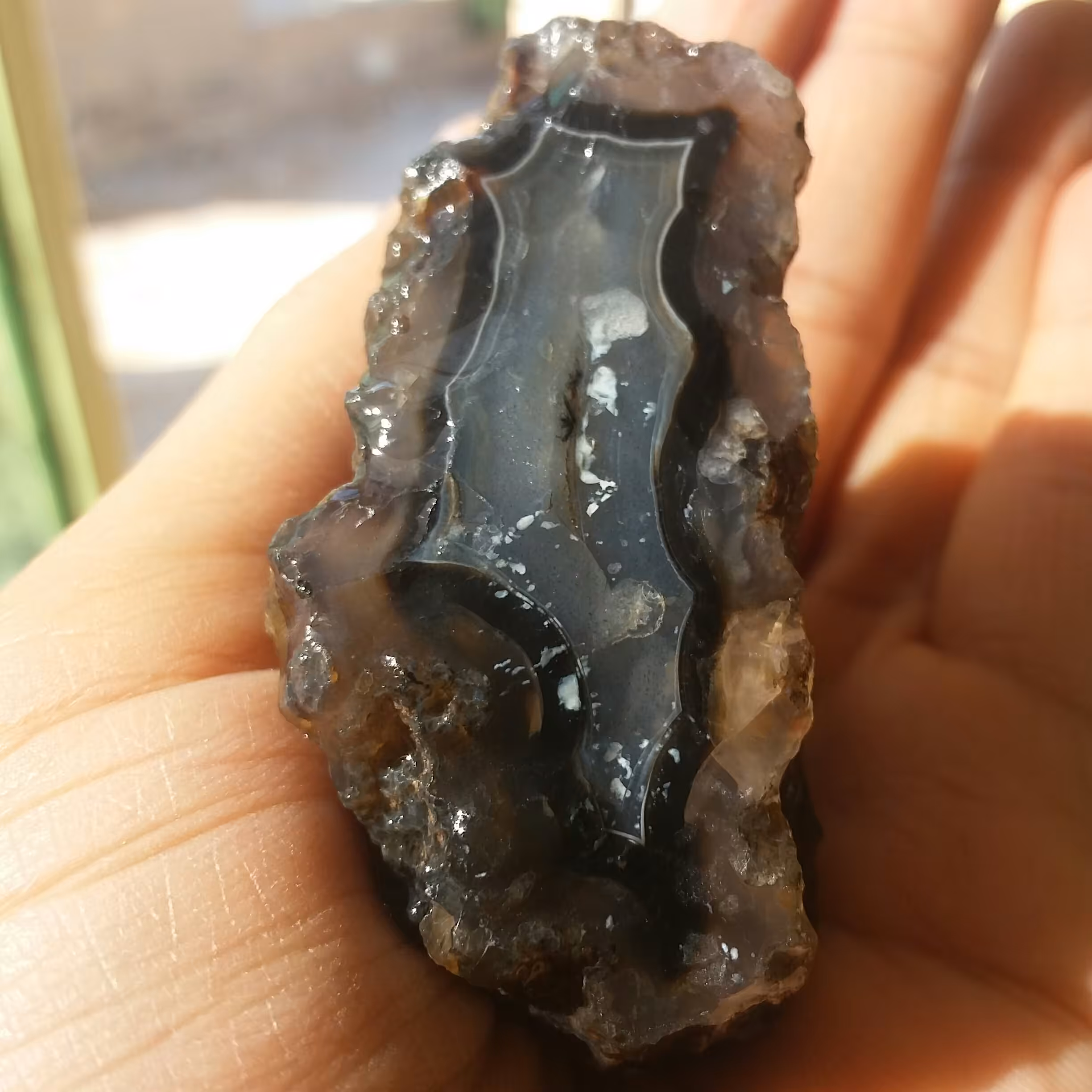 سنگ راف عقیق سلیمانی 3بعدی رنگی زیبا 100 درصد طبیعی شاهکار شاهکار شاهکار خلقت