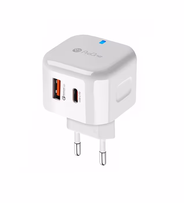 شارژر دیواری پرووان 18 وات مدل PWC530 (دو پورت)