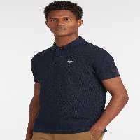 تی شرت یقه پولو آبی مردانه تارتان پیک چوگان NY31 سرمه‌ای Barbour