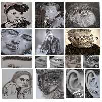  سفارش طراحی چهره سیاه قلم و فروش با قیمت مناسب بروی مقوای مخصوص