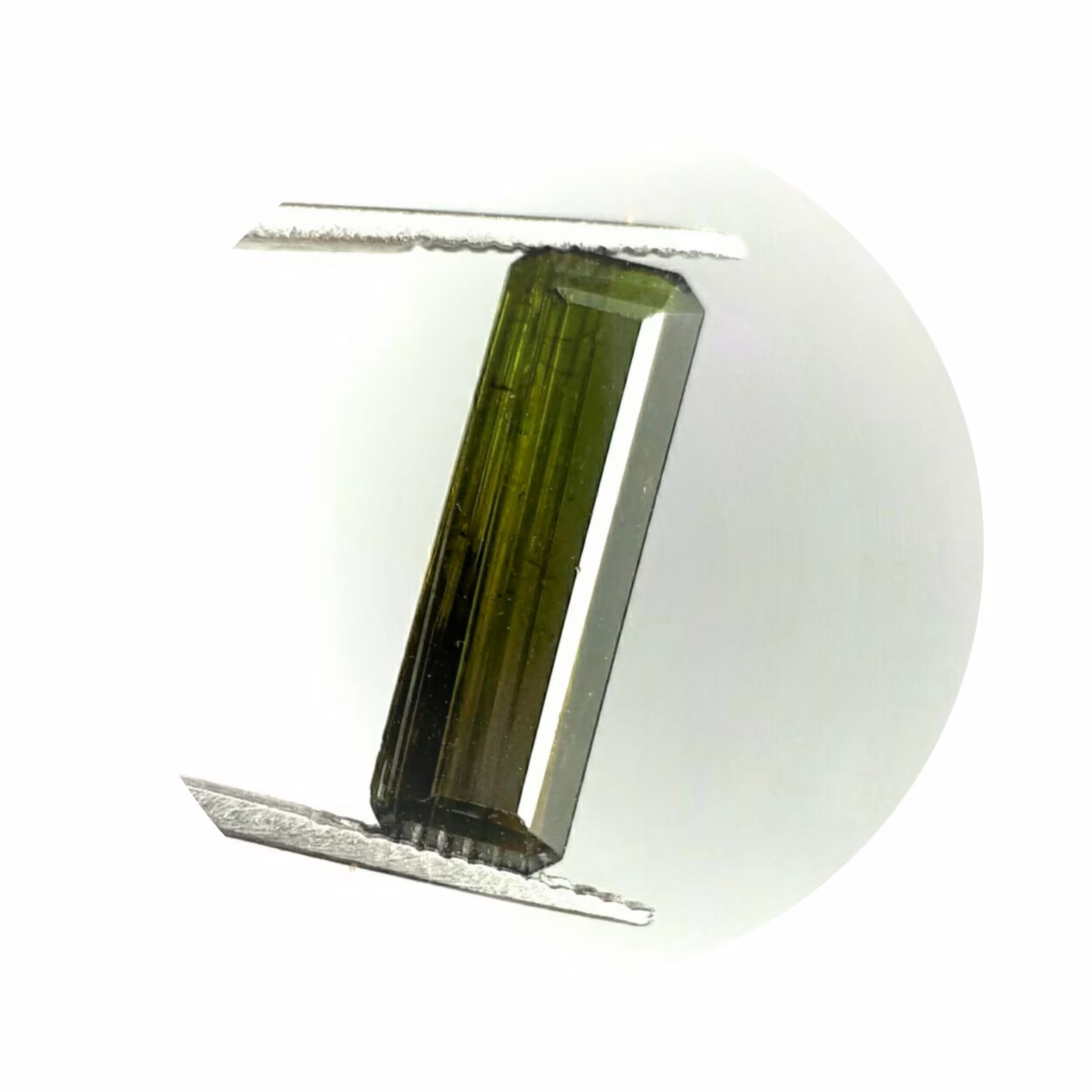 تورمالین سبز طبیعی نچرال، تراش امرالد، بدون هیچگونه بهسازی