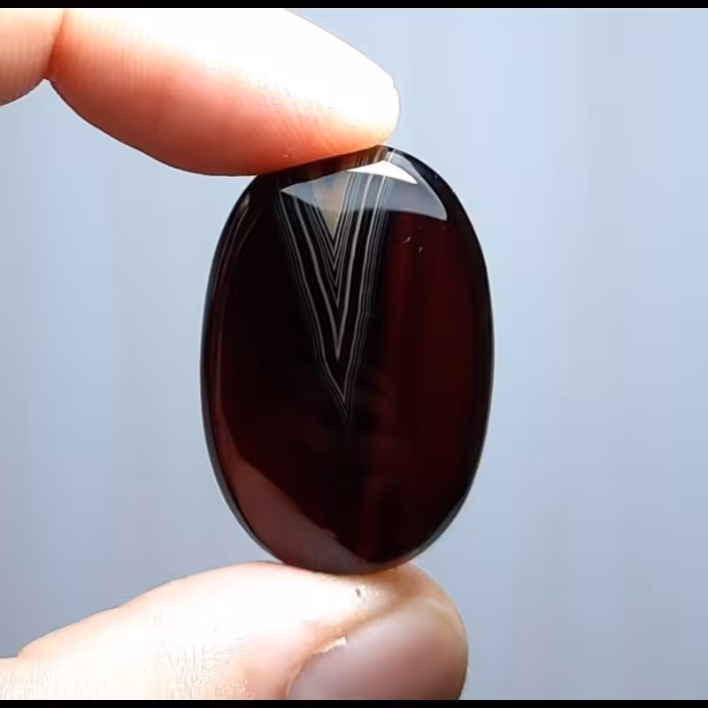 نگین عقیق سلیمانی معدنی با رنگ و طرح خاص بدون مشابه 