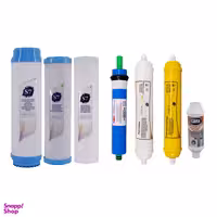 فیلتر دستگاه تصفیه آب آکوآ اسپرینگ مدل F-S7Q7H مجموعه 6 عددی  به همراه رسوب گیر گلیتز