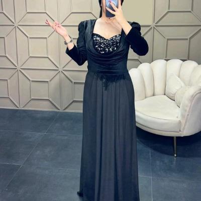 پیراهن شب زنانه مخمل مدل دلارام
