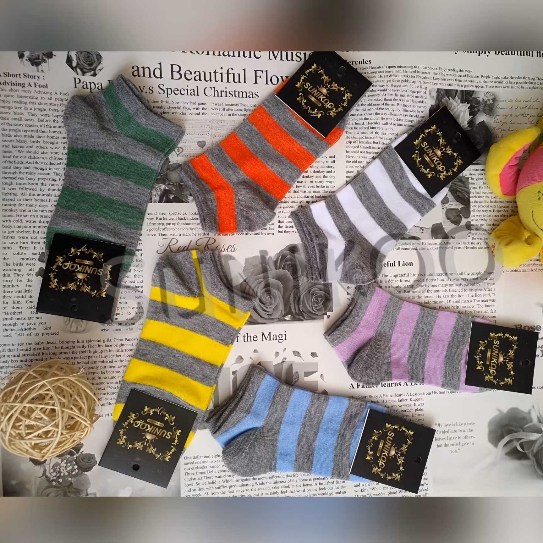 جوراب راه راهی پهن