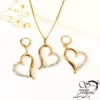 نیمست قلب نگین دار برند ژوپینگ کد 8737