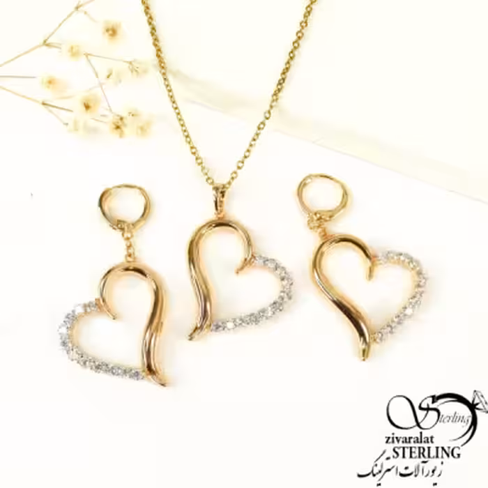 نیمست قلب نگین دار برند ژوپینگ کد 8737