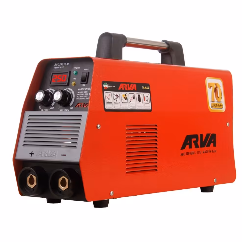 دستگاه جوش اینورتر 250 آمپر آروا مدل 2115B