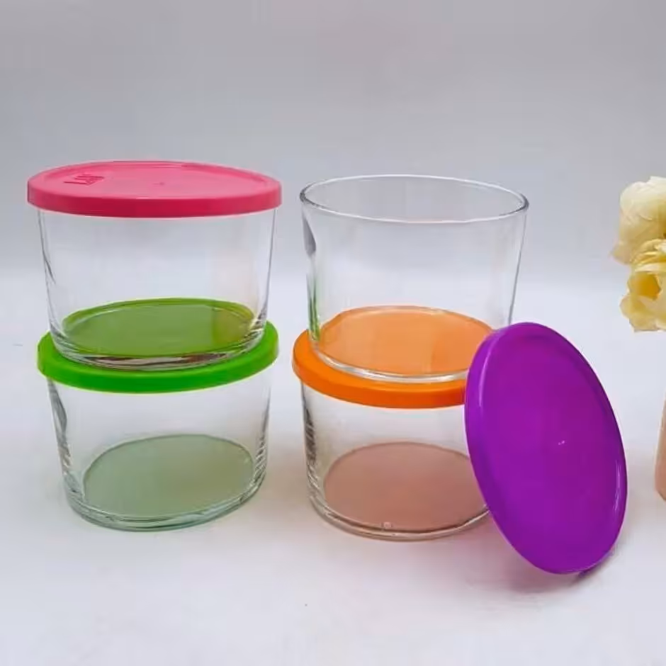 پیاله درب دار 4 تایی برند لاو 