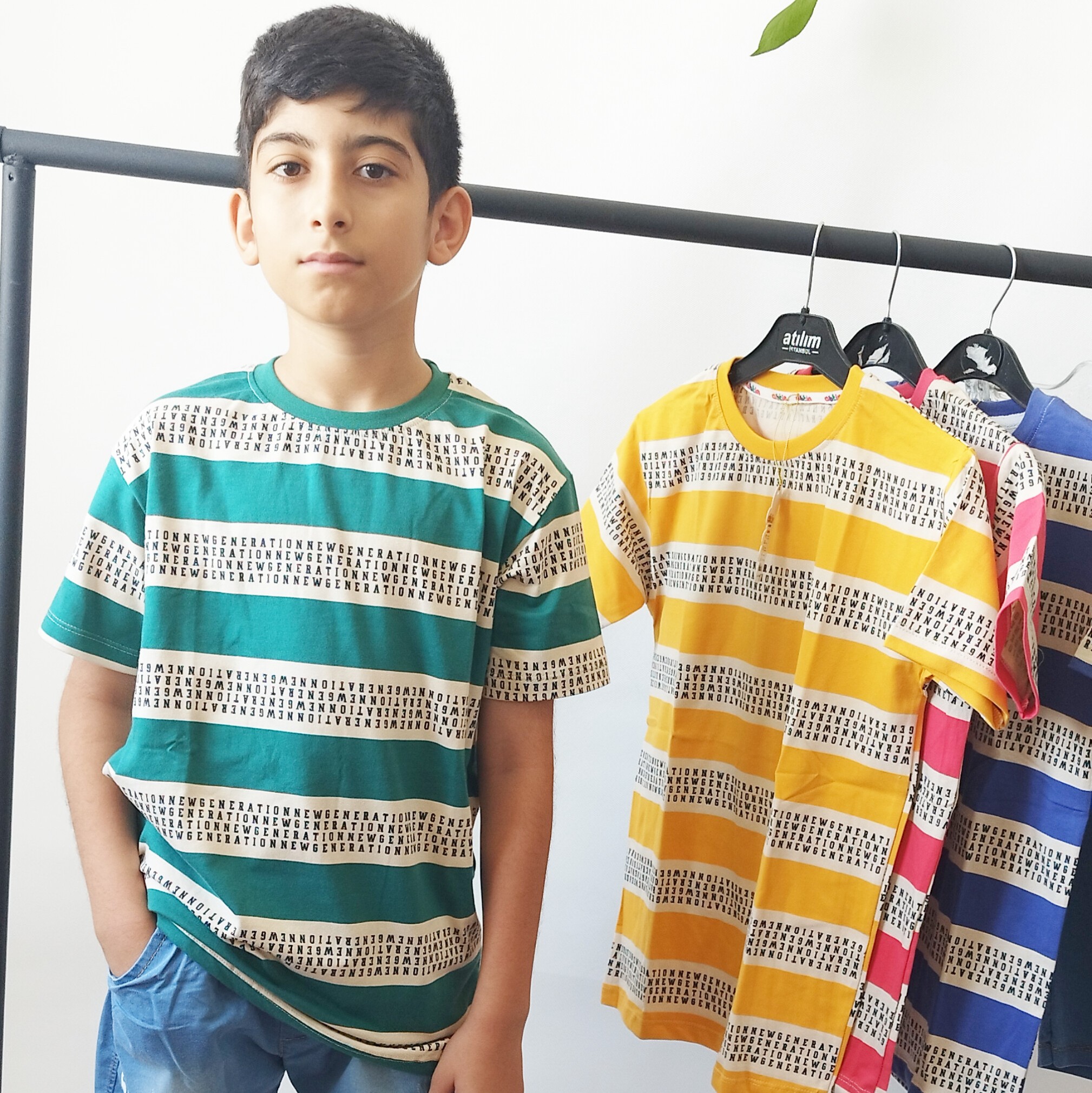 بلوز شلوارک جین اسپرت سایز 8تا12سال