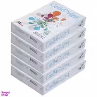 کاغذ A4 سل پرینت بسته 5 عددی 2500 کاغذ رنگ سفید