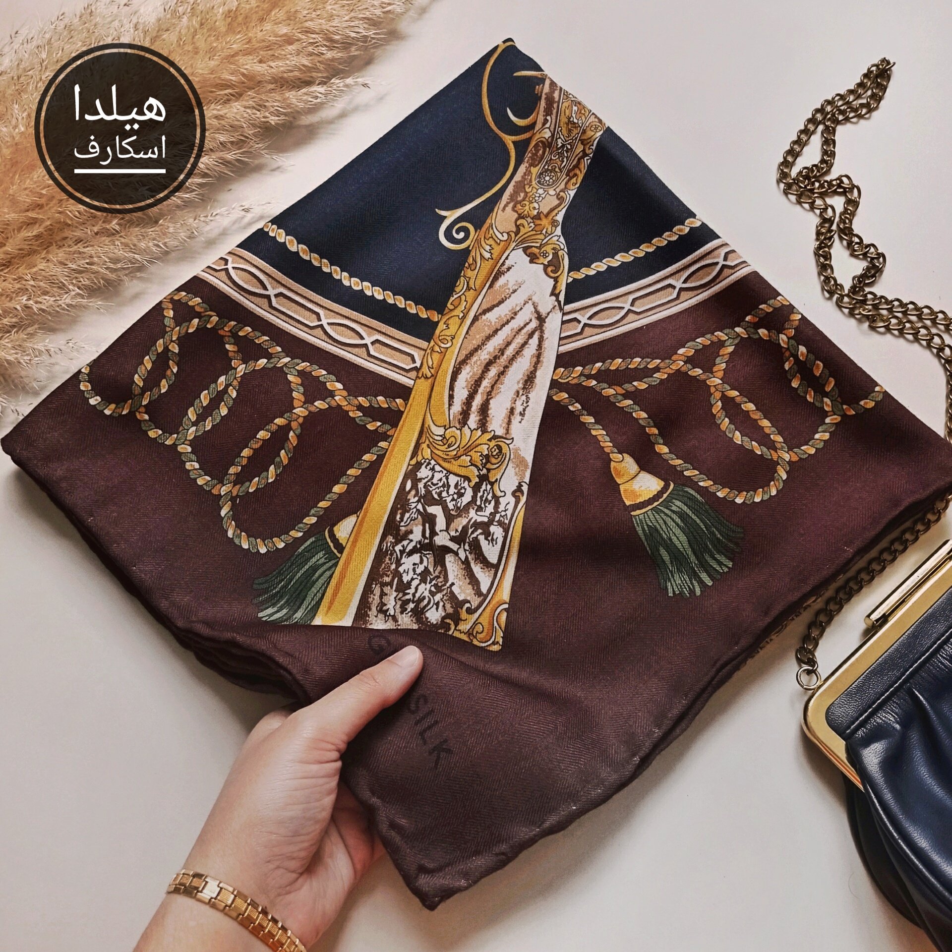 روسری نخی جنس پاییزه