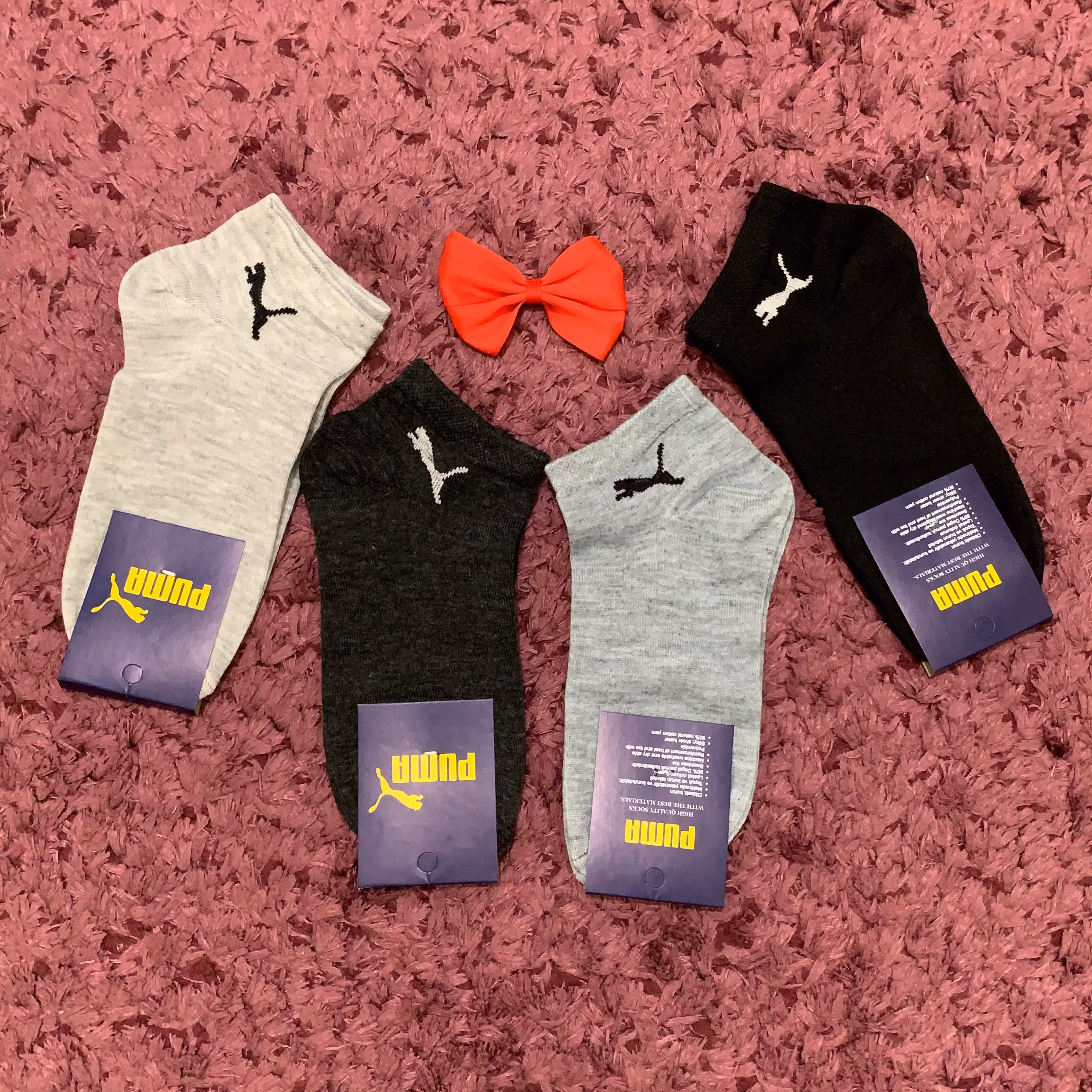 جوراب اسپرت مچی ساده طرح پوما  فری سایز  مناسب خانم ها و آقایان - کد 402 