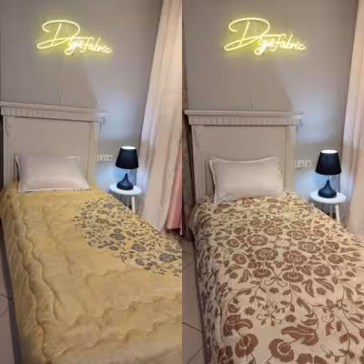 لحاف یک نفره طرح گل پراکنده اسلیمی